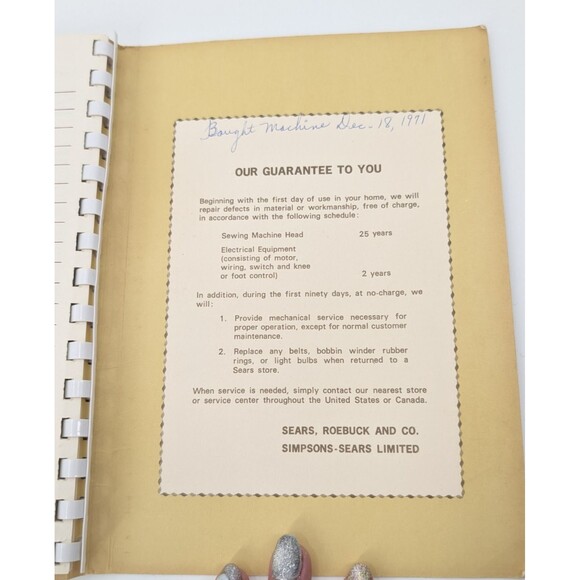 Sears Roebuck & Co. Model 1410 Zig Zag Sewing Machine Instructions and Parts - Picture 4 of 11